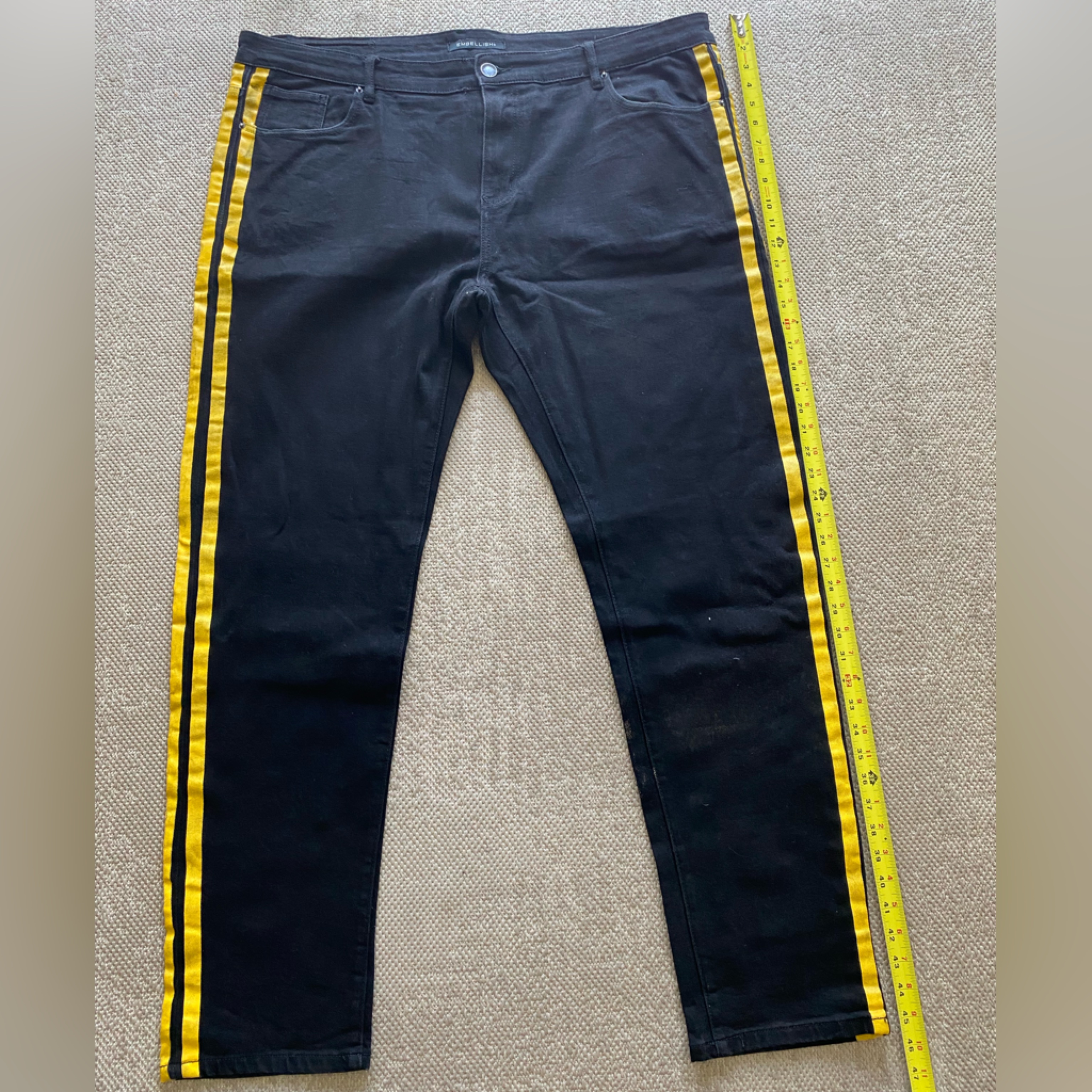 Embellish Brand Denim Black Jeans Waist 42